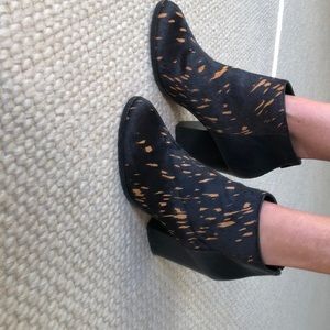 Cole Haan ankle boot calf hair upper and leather